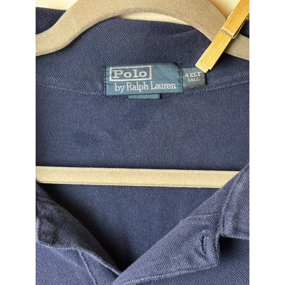 Polo by Ralph Lauren Blue Tall Polo Shirt 4XLT Menswear Work Plus Size Relaxed - Picture 4 of 6